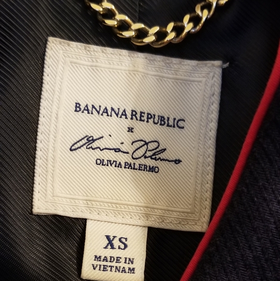 Banana Republic x Olivia Palermo Military Navy Blue Jacket - Picture 15 of 16